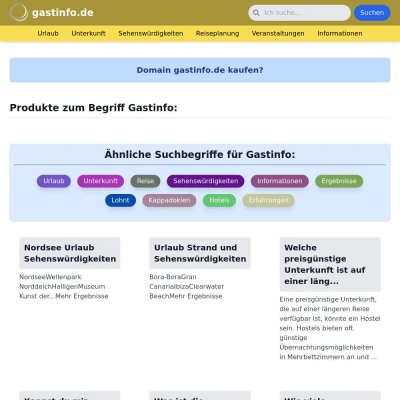 Screenshot gastinfo.de