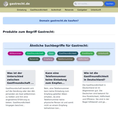 Screenshot gastrecht.de
