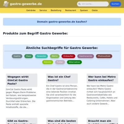 Screenshot gastro-gewerbe.de