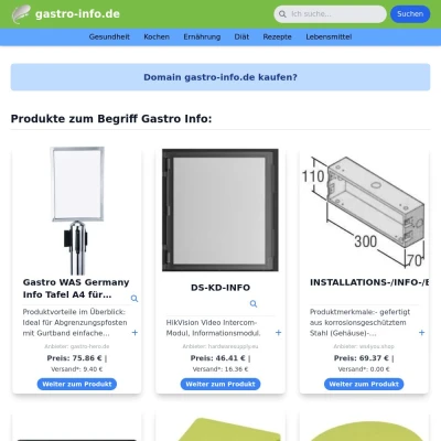 Screenshot gastro-info.de