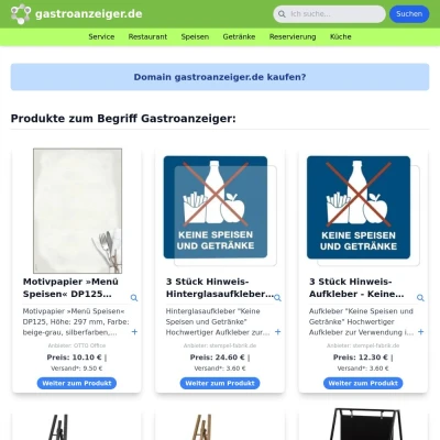 Screenshot gastroanzeiger.de