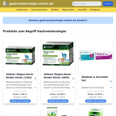 Screenshot gastroenterologie-online.de