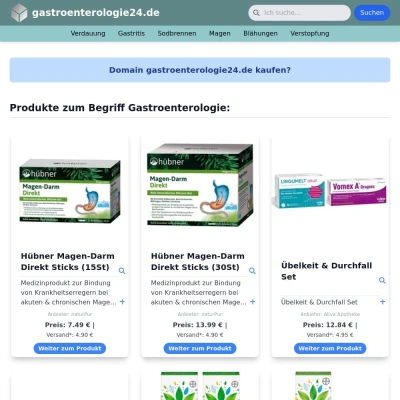 Screenshot gastroenterologie24.de