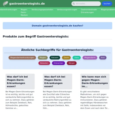 Screenshot gastroenterologists.de