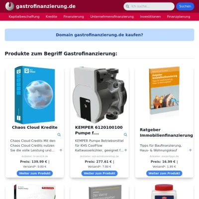 Screenshot gastrofinanzierung.de