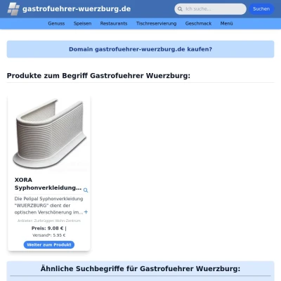 Screenshot gastrofuehrer-wuerzburg.de