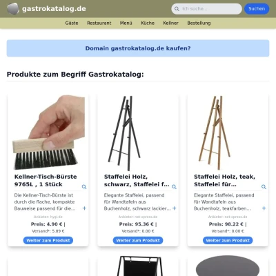 Screenshot gastrokatalog.de