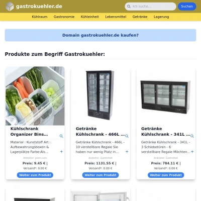 Screenshot gastrokuehler.de