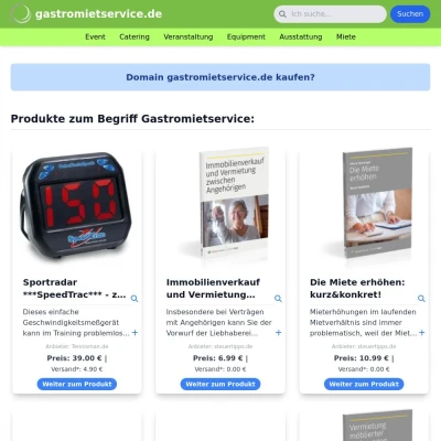 Screenshot gastromietservice.de