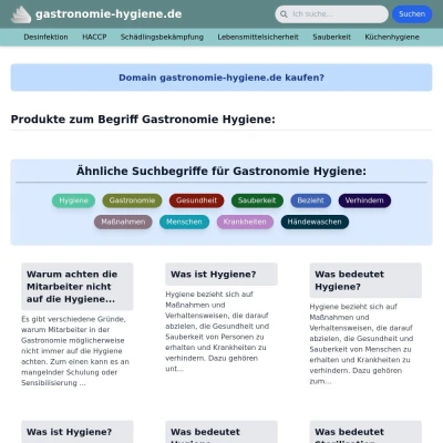 Screenshot gastronomie-hygiene.de