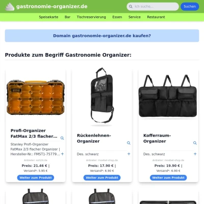 Screenshot gastronomie-organizer.de