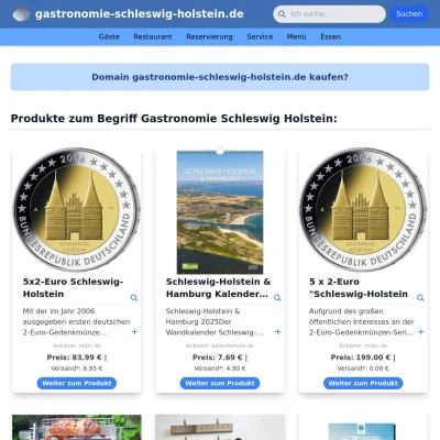 Screenshot gastronomie-schleswig-holstein.de