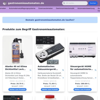 Screenshot gastronomieautomaten.de