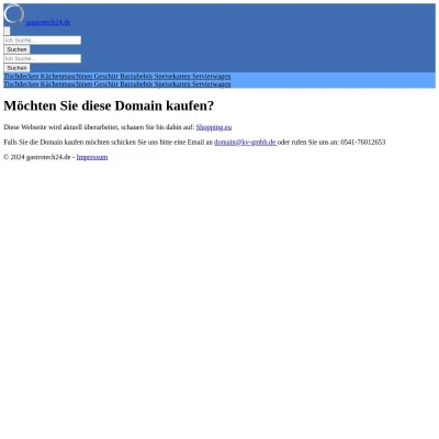 Screenshot gastrotech24.de