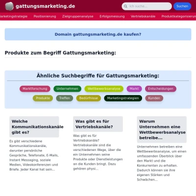 Screenshot gattungsmarketing.de