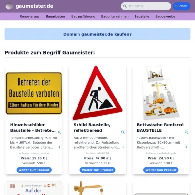 Screenshot gaumeister.de