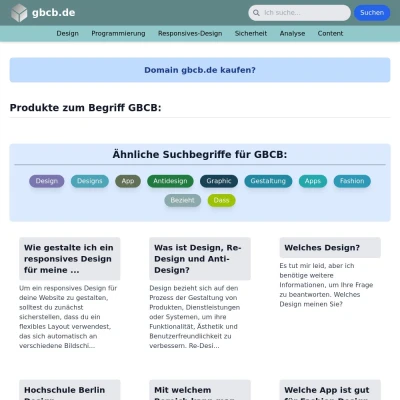 Screenshot gbcb.de