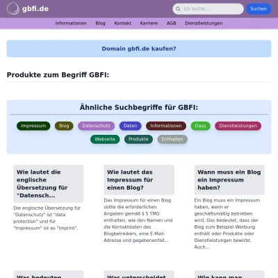 Screenshot gbfi.de