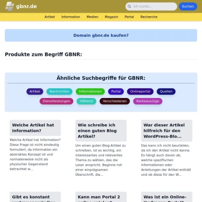 Screenshot gbnr.de