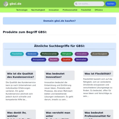 Screenshot gbsi.de