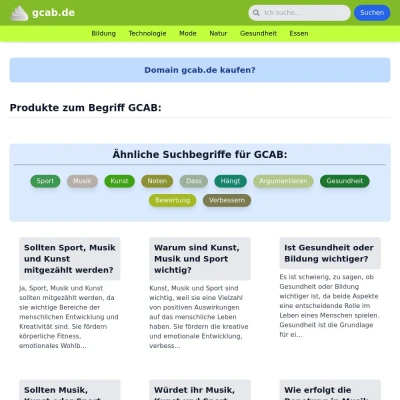 Screenshot gcab.de