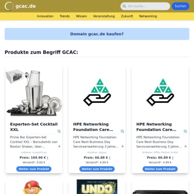 Screenshot gcac.de
