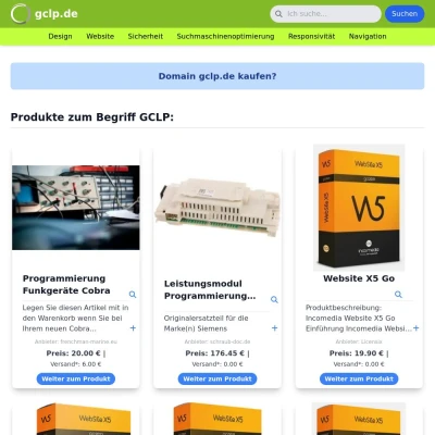 Screenshot gclp.de