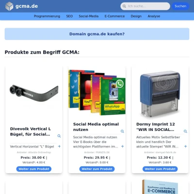 Screenshot gcma.de