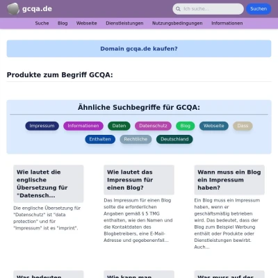 Screenshot gcqa.de