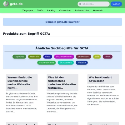 Screenshot gcta.de