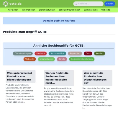 Screenshot gctb.de