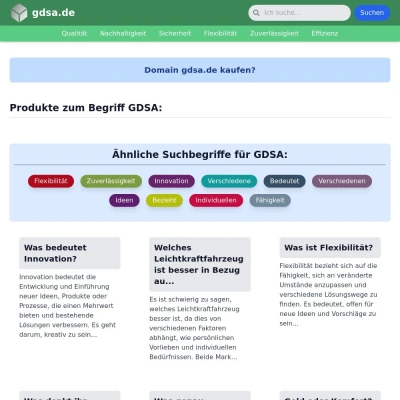 Screenshot gdsa.de