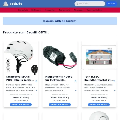 Screenshot gdth.de
