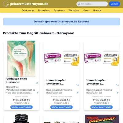 Screenshot gebaermuttermyom.de