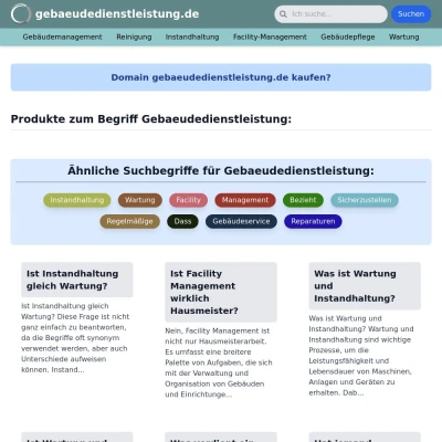 Screenshot gebaeudedienstleistung.de