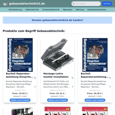 Screenshot gebaeudetechnik24.de