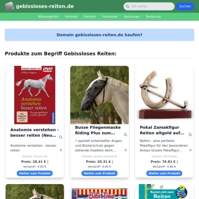 Screenshot gebissloses-reiten.de