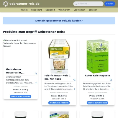 Screenshot gebratener-reis.de