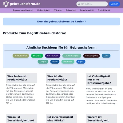 Screenshot gebrauchsform.de