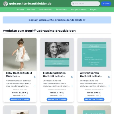 Screenshot gebrauchte-brautkleider.de