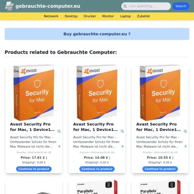 Screenshot gebrauchte-computer.eu