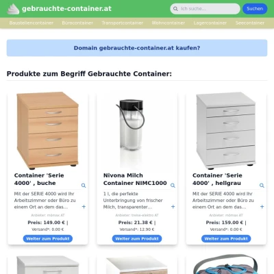 Screenshot gebrauchte-container.at