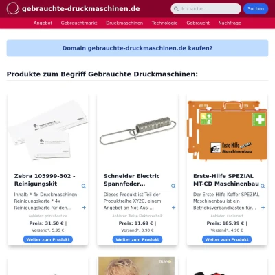 Screenshot gebrauchte-druckmaschinen.de