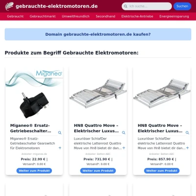 Screenshot gebrauchte-elektromotoren.de