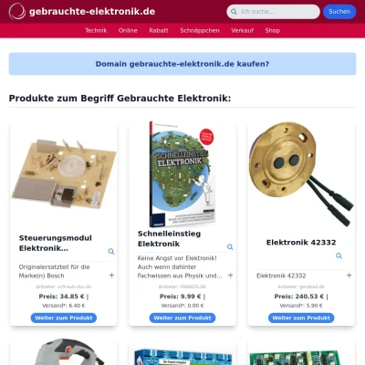 Screenshot gebrauchte-elektronik.de