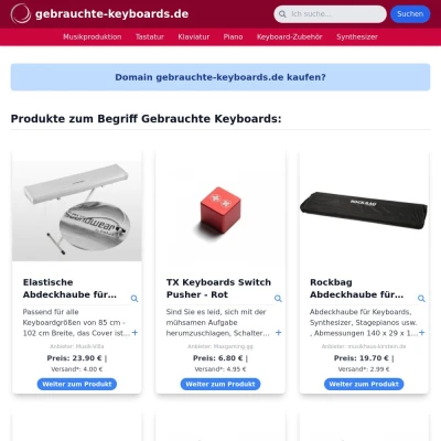 Screenshot gebrauchte-keyboards.de