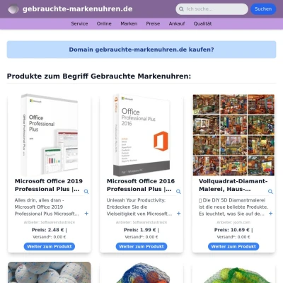 Screenshot gebrauchte-markenuhren.de