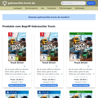 Screenshot gebrauchte-truck.de