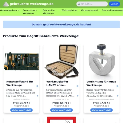 Screenshot gebrauchte-werkzeuge.de