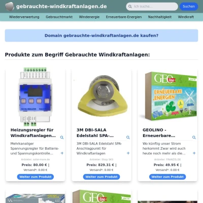 Screenshot gebrauchte-windkraftanlagen.de